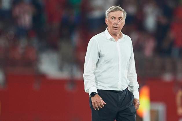 UD Almeria v Real Madrid - LaLiga EA Sports ALMERIA, SPAIN - AUGUST 19: Carlo Ancelotti, head coach of Real Madrid looks on after the LaLiga EA Sports match between UD Almeria and Real Madrid at Power Horse Stadium on August 19, 2023 in Almeria, Spain. (Photo by Francisco Macia Photo Players Images) Almeria Power Horse Stadium Almeria Spain Copyright: xFranciscoxMaciax xPhotoxPlayersxImagesx