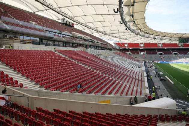 19.08.23 VfB Stuttgart - VfL Bochum Deutschland, Stuttgart, 19.08.2023, Fussball, Bundesliga, VfB Stuttgart - VfL Bochum: Baustelle Haupttribüne MHP Arena.