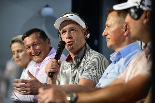Golf player Luke Donald of Britain speaks at a press conference, PK, Pressekonferenz for the ninth edition of the Czech Masters golf tournament of the European DP World Tour (24-27 August) in Prague, Czech Republic, August 22, 2023. (CTKxPhoto RomanxVondrous) CTKPhotoP2023082204953  CTKPhotoP2023082204953
