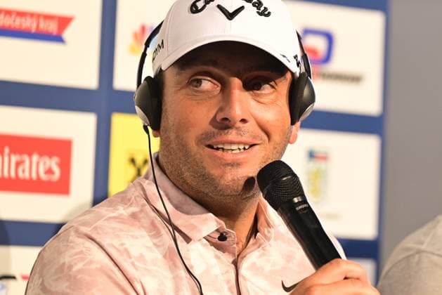 Golf player Francesco Molinari, of Italy speaks at a press conference, PK, Pressekonferenz for the ninth edition of the Czech Masters golf tournament of the European DP World Tour (24-27 August) in Prague, Czech Republic, August 22, 2023. (CTKxPhoto RomanxVondrous) CTKPhotoP2023082204961  CTKPhotoP2023082204961