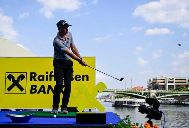 Golf player Jiri Zuska of Czech Republic in action during the ninth edition of the Czech Masters golf tournament of the European DP World Tour (24-27 August) in Prague, Czech Republic, August 22, 2023. (CTKxPhoto RomanxVondrous) CTKPhotoP2023082205372  CTKPhotoP2023082205372