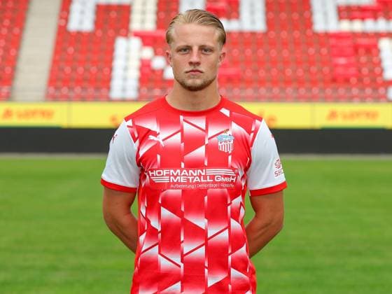 Teampraesentation FSV Zwickau Regionalliga Nordost FSV Zwickau, Regionalliga Nordost, Porträttermin 2023 2024, Zwickau 21.08.2023, GGZ Arena, Fußball , Im Bild: Theo Gunnar Martens ,