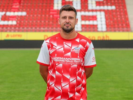 Teampraesentation FSV Zwickau Regionalliga Nordost FSV Zwickau, Regionalliga Nordost, Porträttermin 2023 2024, Zwickau 21.08.2023, GGZ Arena, Fußball , Im Bild: Davy Frick ,