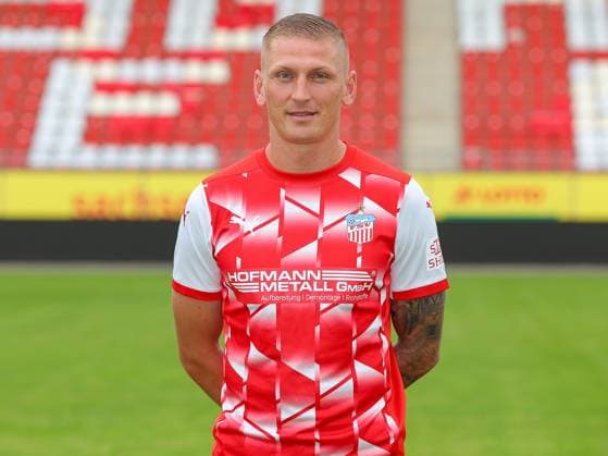 Teampraesentation FSV Zwickau Regionalliga Nordost FSV Zwickau, Regionalliga Nordost, Porträttermin 2023 2024, Zwickau 21.08.2023, GGZ Arena, Fußball , Im Bild: Marc-Philipp Zimmermann ,