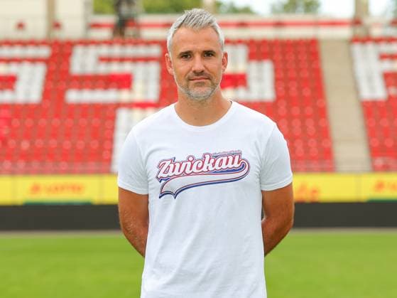 Teampraesentation FSV Zwickau Regionalliga Nordost FSV Zwickau, Regionalliga Nordost, Porträttermin 2023 2024, Zwickau 21.08.2023, GGZ Arena, Fußball , Im Bild: Co-Trainer Daniel Rupf ,