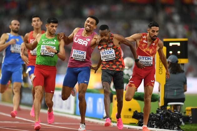 Bilder des Jahres 2023, Sport 08 August Sport Themen der Woche KW34 Sport Bilder des Tages August 22, 2023, Budapest, Budapest, Hungary: Isaiah HARRIS of US at the Men s 800m Heats at the World Athletics championships 2023 in Budapest Budapest Hungary - ZUMAs291 20230822_zip_s291_021 Copyright: xBalintxSzentgallayx