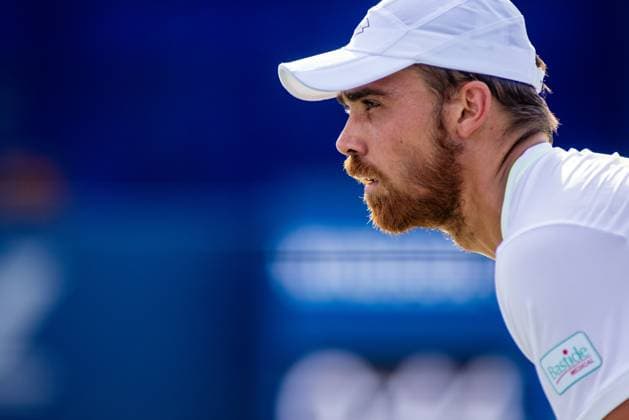 August 22, 2023: Benjamin Bonzi waits for the serve during the second round of the 2023 Winston-Salem Open at Wake Forest Tennis Complex in Wnston-Salem, NC. ( ) Wnston-Salem United States - ZUMAc04_ 20230822_zma_c04_076 Copyright: xScottxKinserx