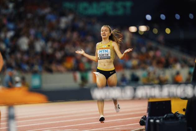 Bilder des Jahres 2023, Sport 08 August Sport Themen der Woche KW34 Sport Bilder des Tages World Athletics Championships Budapest 23; Hungary, 23.08.2023 Olivia Gürth (GER Germany) during the 3000 Metres Steeplechase on Day 5 of the World Athletics Championships Budapest 23 at the National Athletics Centre in Budapest, Hungary on August 23, 2023. *** World Athletics Championships Budapest 23 Hungary, 23 08 2023 Olivia Gürth GER Germany during the 3000 Metres Steeplechase on Day 5 of the World Athletics Championships Budapest 23 at the National Athletics Centre in Budapest, Hungary on August 23, 2023 Copyright: xBEAUTIFULxSPORTS Flatemerschx