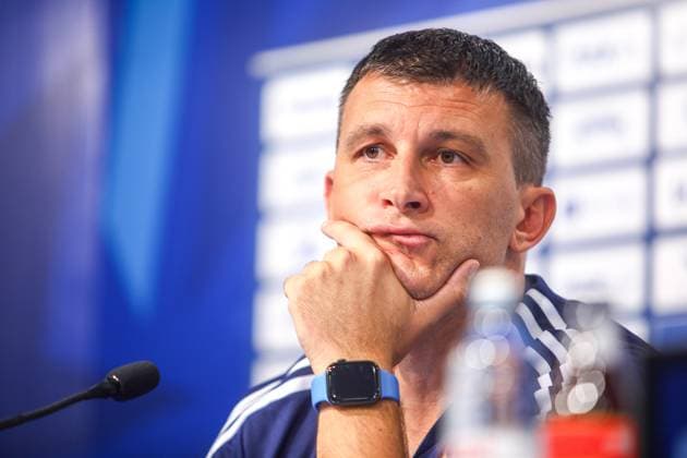 Croatia, Zagreb, 230823. Dinamo press conference, PK, Pressekonferenz where they announced the upcoming match and introduced the new coach at the Maksimir stadium. In the photo: Sergej Jakirovic, new coach. Photo: Nera Simic CROPIX Copyright: xxNeraxSimicx pressica_dinamo12-230823