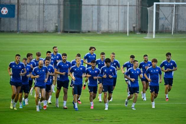 Croatia, Zagreb, 230823. Stadium in Maksimir, Hitrec Kacian playground. GNK Dinamo players training ahead of tomorrow s first match of the UEFA Europa League playoffs against AC Sparta from Prague. Photo: Ronald Gorsic CROPIX Copyright: xxRonaldxGorsicx dinamo_trening8-230823