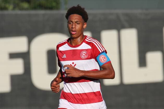Mönchengladbach, Deutschland 23. August 2023: A-Junioren-Bundesliga - 2023 24 - Borussia Mönchengladbach U19 vs. Fortuna Düsseldorf U19 Im Bild: Klaus Sima Suso (Fortuna Düsseldorf U19) Fohlenplatz Nordrhein Westfalen