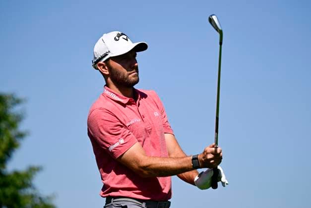 Golf player Maxmilian Kieffer of Germany in action during the ninth edition of the Czech Masters golf tournament of the European DP World Tour (24-27 August) in Albatross Golf Resort, Vysoky Ujezd, Czech Republic, August 24, 2023. (CTKxPhoto RomanxVondrous) CTKPhotoP2023082404114 CTKPhotoP2023082404114