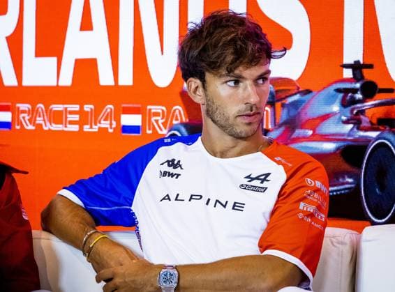 ZANDVOORT - Pierre Gasly (Alpine) during the trackside press conference, PK, Pressekonferenz at Circuit Zandvoort ahead of the F1 Grand Prix of the Netherlands on August 24, 2023 in Zandvoort, Netherlands. ANP REMKO DE WAAL F1 Grand Prix of The Netherlands 2023 24 xVIxANPxSportx xxANPxIVx 476182575 originalFilename: 476182575.jpg