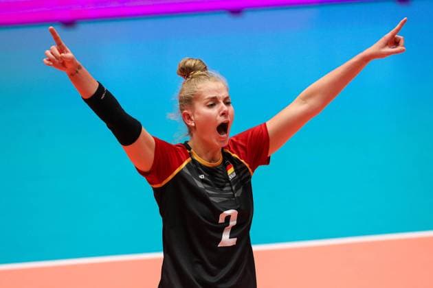 CEV EuroVolley 2023: Türkei - Deutschland; Castello Düsseldorf Deutschland, 24.08.2023 Pia KAESTNER KASTNER (GER, 2) - CEV EuroVolley 2023: Türkei - Deutschland; Castello Düsseldorf Deutschland 24.08.2023 in Düsseldorf. Copyright: xBEAUTIFULxSPORTS KennyxBeelex