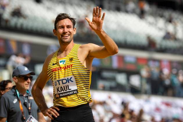 Sport Themen der Woche KW34 World Athletics Championships Budapest 23; Hungary, 25.08.2023 Budapest, Hungary - August 25: Niklas KAUL of GERMANY (GER)after the 100m (Decathlon) on day 7 of the World Athletics Championships Budapest 23 at the National Athletics Centre in Budapest, Hungary on August 25, 2023. *** World Athletics Championships Budapest 23 Hungary, 25 08 2023 Budapest, Hungary August 25 Niklas KAUL of GERMANY GER after the 100m Decathlon on day 7 of the World Athletics Championships Budapest 23 at the National Athletics Centre in Budapest, Hungary on August 25, 2023 Copyright: xBEAUTIFULxSPORTS AxelxKohringx