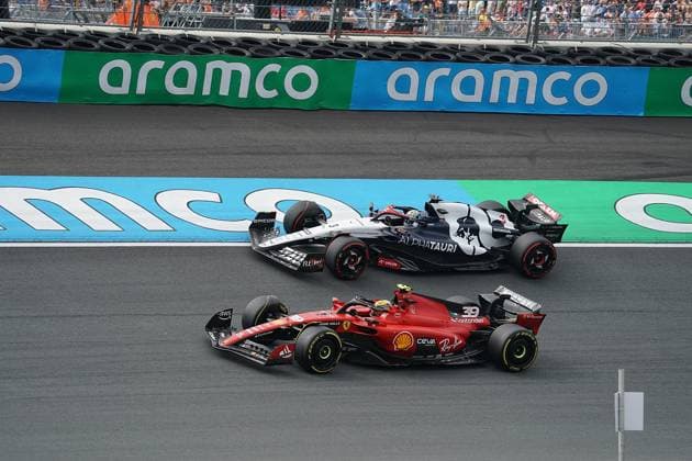 FORMULA 1 HEINEKEN DUTCH GRAND PRIX 2023 25.08.2023, Circuit Park Zandvoort, Zandvoort, FORMULA 1 HEINEKEN DUTCH GRAND PRIX 2023 , im Bild Daniel Ricciardo (AUS), Scuderia AlphaTauri, Robert Shwartzman (ISR), Scuderia Ferrari