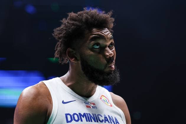 Sport Themen der Woche KW34 Sport Bilder des Tages (230825) -- MANILA, Aug. 25, 2023 -- Karl-Anthony Towns of Dominican Republic reacts during the group A match between Dominican Republic and the Philippines at the 2023 FIBA World Cup at Philippine Arena in Manila, Philippines, Aug. 25, 2023. ) (SP)PHILIPPINES-MANILA-FIBA BASKETBALL WORLD CUP-GROUP A-DOM VS PHI WuxZhuang 