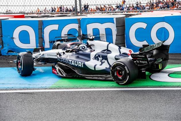 Formel 1 GP Holland Zandvoort. Freitag, 25.08.2023 Unfall zwischen Daniel Ricciardo und Oscar Piastri in FP2; Formel 1 GP Holland Zandvoort. Freitag, 25.08.2023 Copyright: xBEAUTIFULxSPORTS Erlhofx