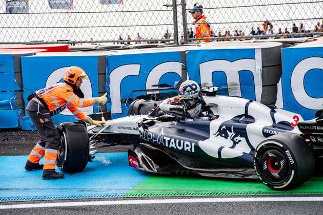 Formel 1 GP Holland Zandvoort. Freitag, 25.08.2023 Unfall zwischen Daniel Ricciardo und Oscar Piastri in FP2; Formel 1 GP Holland Zandvoort. Freitag, 25.08.2023 Copyright: xBEAUTIFULxSPORTS Erlhofx