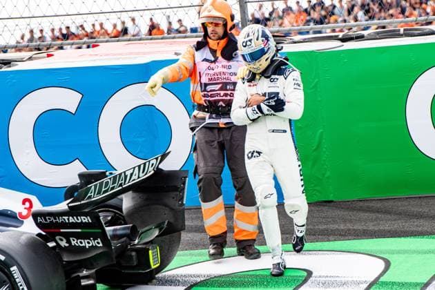 Formel 1 GP Holland Zandvoort. Freitag, 25.08.2023 Unfall zwischen Daniel Ricciardo und Oscar Piastri in FP2; Formel 1 GP Holland Zandvoort. Freitag, 25.08.2023 Copyright: xBEAUTIFULxSPORTS Erlhofx