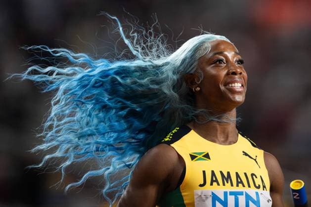 Sport Themen der Woche KW34 Sport Bilder des Tages 230825 Shelly-Ann Fraser-Pryce of Jamaica competes in women?s 4x100 meter relay during day 7 of the 2023 World Athletics Championships on August 25, 2023 in Budapest. Photo: Vegard Grott BILDBYRAN kod VG JM0523 bbeng friidrott athletics friidrett 2023 world athletics championships world athletics championships budapest23 friidrotts-vm friidretts-vm vm *** 230825 Shelly Ann Fraser Pryce of Jamaica competes in women?s 4x100 meters relay during day 7 of the 2023 World Athletics Championships on August 25, 2023 in Budapest Photo Vegard Grott BILDBYRAN kod VG JM0523 bbeng friidrott athletics friidrett 2023 world athletics championships world athletics championships budapest23 friidrotts vm friidretts vm vm  Copyright: VEGARDxGRoTT BB230825VG091