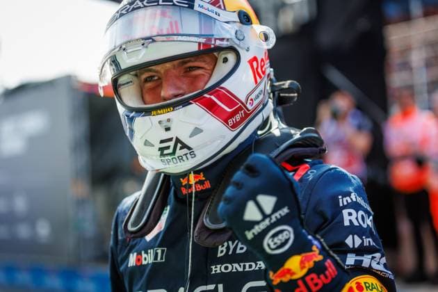 Max Verstappen (Red Bull Racing) bejubelt die Pole Position, Grosser Preis der Niederlande, Motorsport, Formel 1, Saison 2023, 26.08.2023 Grosser Preis der Niederlande, Motorsport, Formel 1, Saison 2023, 26.08.2023 Copyright: xEibner-Pressefoto AlexanderxNeisx EP_ANS
