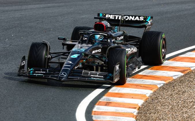 63 George Russell (GBR, Mercedes-AMG Petronas F1 Team), F1 Grand Prix of the Netherlands at Circuit Zandvoort on August 26, 2023 in Zandvoort, Netherlands. (Photo by HOCH ZWEI) Zandvoort Netherlands