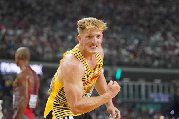Sport Themen der Woche KW34 Sport Bilder des Tages WM 2023 Budapest, World Athletics, Leichtathletik, athletics, Track and Field, World athletics Championships 2023 Budapest , Leichtathletik WM 2023 Budapest 19.08-27..08..2023, Budapest Ungarn, Decathlon, Zehnkampf, Manuel Eitel Deutschland, *** World Championships 2023 Budapest, World Athletics, athletics, track and field, World athletics Championships 2023 Budapest , Athletics World Championships 2023 Budapest 19 08 27 08 2023, Budapest Hungary, Decathlon, Decathlon, Manuel Eitel Germany,