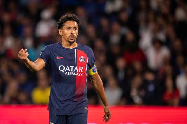 Ligue 1 - PSG v RC Lens Paris Saint-Germain s Brazilian defender 05 Marquinhos during the French L1 football match between Paris Saint-Germain (PSG) and RC Lens at the Parc des Princes Stadium in Paris, France on August 26, 2023. Photo by Eliot Blondet ABACAPRESS.COM Paris France  Copyright: xBlondetxEliot ABACAx 865240_047 BlondetxEliot ABACAx 865240_047