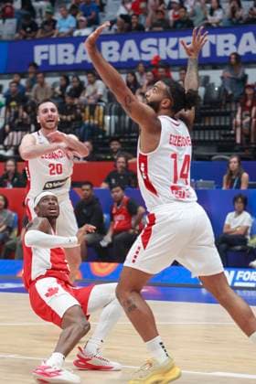 August 27, 2023: JAKARTA, INDONESIA Ã¢â‚¬ AUGUST 27: Shai Gilgeous-Alexander (C) of Canada after shoot on Canada vs Lebanon game during 2023 FIBA Basketball World Cup in Jakarta, Indonesia on August 27, 2023. The 2023 FIBA Basketball World Cup will held on August 25 until September 10, 2023 in Jakarta - Indonesia, Manila - Philipines dan Okinawa Ã¢â‚¬ Japan.. Copyright: xYulixSeperi SijorixImagesx