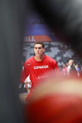 August 27, 2023: JAKARTA, INDONESIA Ã¢â‚¬ AUGUST 27: Dwight Powell of Canada on Canada vs Lebanon game during 2023 FIBA Basketball World Cup in Jakarta, Indonesia on August 27, 2023. The 2023 FIBA Basketball World Cup will held on August 25 until September 10, 2023 in Jakarta - Indonesia, Manila - Philipines dan Okinawa Ã¢â‚¬ Japan.. Copyright: xYulixSeperi SijorixImagesx