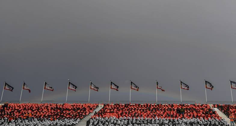 27th August 2023; Circuit Zandvoort, Zandvoort, North Holland, Netherlands; Formula 1 Heineken Dutch Grand Prix 2023; Race Day; A rainbow over the main stand  ActionPlus12547648 GodfreyxPitt