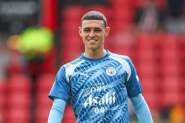 Premier League Sheffield United v Manchester City Phil Foden 47 of Manchester City during the pre-game warmup ahed of the Premier League match Sheffield United vs Manchester City at Bramall Lane, Sheffield, United Kingdom, 27th August 2023 (Photo by Gareth Evans News Images) Copyright: xGarethxEvans NewsxImagesx