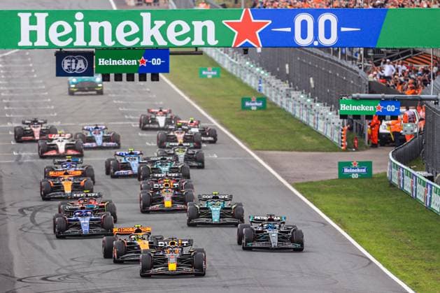 FORMULA 1 HEINEKEN DUTCH GRAND PRIX 2023 Max Verstappen 1 (NED), HONDA Red Bull Racing RB19 leads the race from the start during the FORMULA 1 HEINEKEN DUTCH GRAND PRIX 2023 at CM.com Circuit Zandvoort, Zandvoort, Netherlands on 27 August 2023 Editorial Use Only Copyright: xIMAGO EveryxSecondxMediax ESM-0787-0017