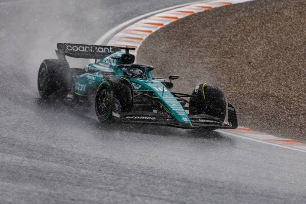 Lance Stroll (Aston Martin) im starken Regen auf der Strecke, Grosser Preis der Niederlande, Motorsport, Formel 1, Saison 2023, 27.08.2023 Grosser Preis der Niederlande, Motorsport, Formel 1, Saison 2023, 27.08.2023 Zandvoort Copyright: xEibner-Pressefoto AlexanderxNeisx EP_ANS