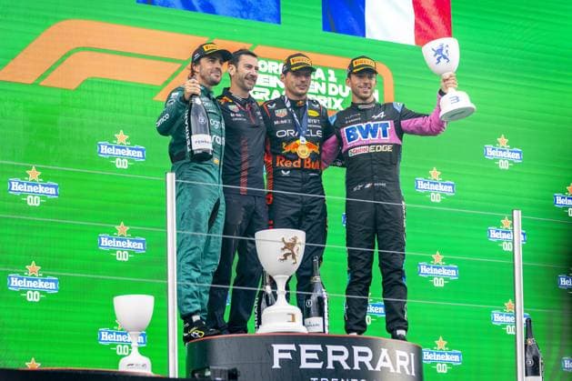 ZANDVOORT, 27-08-2023, Formula One Formula 1 season 2023 2024, Dutch Grand Prix DutchGP. Winners after the race. Dutch GP Sunday  x22092229x Copyright: