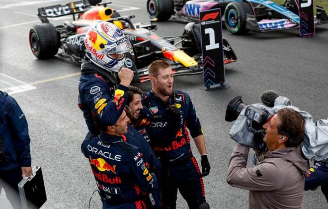 1 Max Verstappen (NLD, Oracle Red Bull Racing), F1 Grand Prix of the Netherlands at Circuit Zandvoort on August 27, 2023 in Zandvoort, Netherlands. (Photo by HOCH ZWEI) Zandvoort Netherlands
