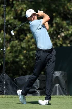ATLANTA, GA - AUGUST 27: Jordan Spieth during the final round of the 2023 Tour Championship on August 27, 2023 at East Lake Golf Club in Atlanta, Georgia. (Photo by Michael Wade Icon Sportswire) GOLF: AUG 27 PGA, Golf Herren - TOUR Championship EDITORIAL USE ONLY Icon23082706