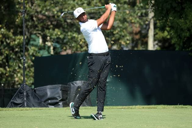 ATLANTA, GA - AUGUST 27: Tony Finau during the final round of the 2023 Tour Championship on August 27, 2023 at East Lake Golf Club in Atlanta, Georgia. (Photo by Michael Wade Icon Sportswire) GOLF: AUG 27 PGA, Golf Herren - TOUR Championship EDITORIAL USE ONLY Icon23082710