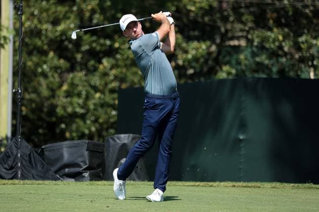 ATLANTA, GA - AUGUST 27: Nick Taylor during the final round of the 2023 Tour Championship on August 27, 2023 at East Lake Golf Club in Atlanta, Georgia. (Photo by Michael Wade Icon Sportswire) GOLF: AUG 27 PGA, Golf Herren - TOUR Championship EDITORIAL USE ONLY Icon23082714