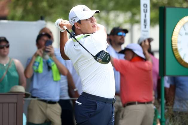 ATLANTA, GA - AUGUST 27: Si Woo Kim during the final round of the 2023 Tour Championship on August 27, 2023 at East Lake Golf Club in Atlanta, Georgia. (Photo by Michael Wade Icon Sportswire) GOLF: AUG 27 PGA, Golf Herren - TOUR Championship EDITORIAL USE ONLY Icon23082719