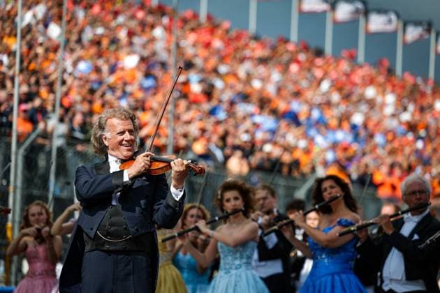Andre Rieu, F1 Grand Prix of the Netherlands at Circuit Zandvoort on August 27, 2023 in Zandvoort, Netherlands. (Photo by HOCH ZWEI) Zandvoort Netherlands