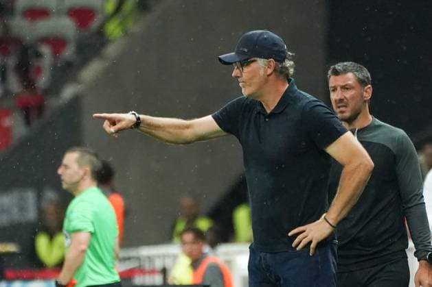 Laurent Blanc (Entraineur de Lyon) FOOTBALL : OGC Nice vs Lyon - Ligue 1 Uber Eats - Nice - 027 08 2023 NorbertScanella Panoramic 