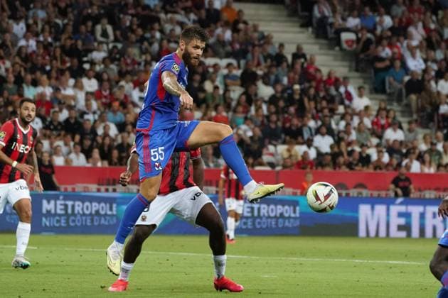Duje Caleta Car (Lyon) FOOTBALL : OGC Nice vs Lyon - Ligue 1 Uber Eats - Nice - 027 08 2023 NorbertScanella Panoramic 