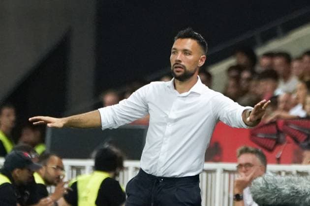 Francesco Farioli (entraineur de l OGC Nice) FOOTBALL : OGC Nice vs Lyon - Ligue 1 Uber Eats - Nice - 027 08 2023 NorbertScanella Panoramic 