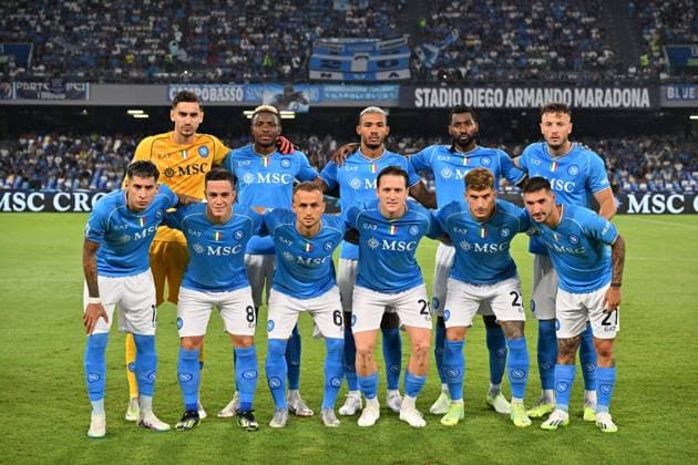 IPP20230827 Football - soccer: Serie A, S.S.C. Napoli - U.S. Sassuolo Calcio, Squadra (Verwendung nur in Deutschland - GERMANY ONLY) *** IPP20230827 Football soccer Serie A, S S C Napoli U S Sassuolo Calcio, Squadra use only in Germany GERMANY ONLY 