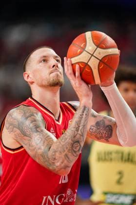 Daniel Theis (GER), AUGUST 27 2023 - Basketball : FIBA Basketball World Cup 1st Round Match between Australia 82-85 Germany at Okinawa Arena during FIBA Basketball World Cup 2023 in Okinawa, Japan. Noxthirdxpartyxsales  (227391274)