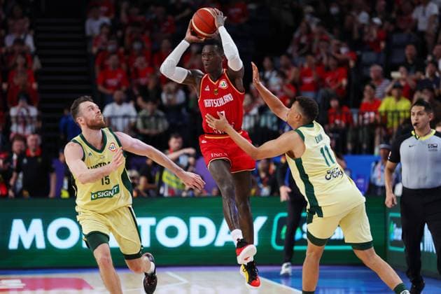 Sport Bilder des Tages Dennis Schroder (GER), AUGUST 27, 2023 - Basketball : FIBA Basketball World Cup 2023 1st Round Group E match between Australia - Germany at Okinawa Arena, Okinawa, Japan.  (227432128)