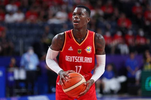 Dennis Schroder (GER), AUGUST 27, 2023 - Basketball : FIBA Basketball World Cup 2023 1st Round Group E match between Australia - Germany at Okinawa Arena, Okinawa, Japan.  (227432153)