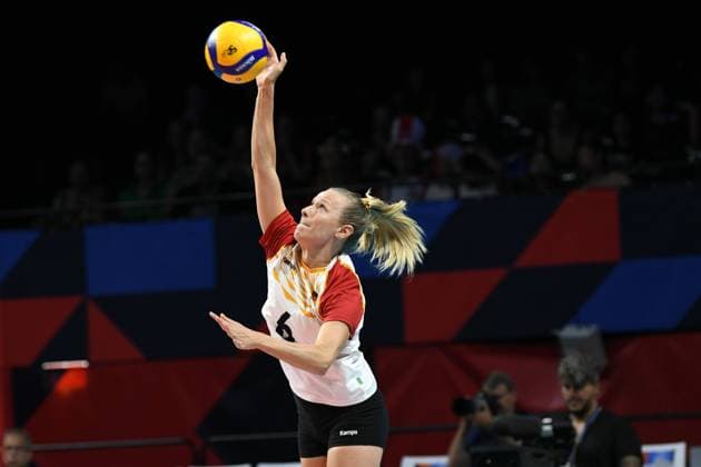 2023.08.27 Bruksela Siatkowka kobiet Mistrzostwa Europy Polska - Niemcy N z Antonia Stautz Foto Michal Laudy PressFocus 2023.08.27 Brussels Women s European Volleyball Championship Poland - Germany Antonia Stautz Credit: Michal Laudy PressFocus NEWSPIX.PL --- Newspix.pl  20230827_PF037